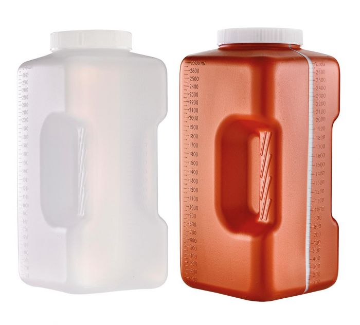 Flacon 2,7L pour urine 24h CEB - 2,7L - Flacon pour recueil urine 24h -  Flacon à prélèvement - Flaconnage à usage unique - Produits