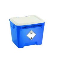 Fût Pacazur® 30L bleu pour déchets cytotoxiques, couvercle plein