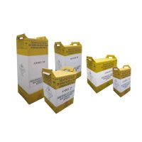 Container en carton Ondulys 50L bas pour DASRI avec sache intégrée et lien à nouer