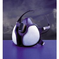 Demi-masque de protection contre les vapeurs et les gaz avec filtres intégrés