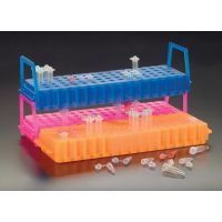 Portoir UniRack™ pour tubes 12mm/tubes 0,2 à 0,5ml en polypropylène 230x65x27mm, orange