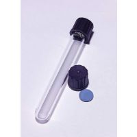 Tube 40ml en verre borosilicaté Pyrex® fond rond col à vis bouché SVL20 20x200mm ep=1,8mm