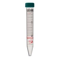 Tube à centrifuger 15ml gradué en polypropylène fond conique SuperClear™ cape à vis verte stérile