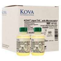 Liquide de contrôle Kova® Liqua-Trol II™ (valeurs normales + HCG), analyse de l'urine + microscopique, 2 flacons de 120ml