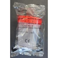 Flacon 120ml en polypropylène gradué cape à vis rouge stérile emballage unitaire