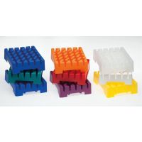 Portoir pour 5x5 tubes 15ml en polypropylène 150x115xht38mm coloris assortis