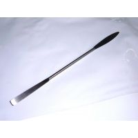Micro-spatule double conique en acier inox L. 130mm