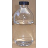 Flacon poudrier en verre 1L avec cape à vis en polypropylène noir