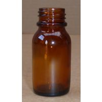 Flacon PH18 en verre sodocalcique ambré col à vis sans cape