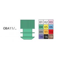 Bouchon rentrant à ailettes en polyéthylène 11mm vert