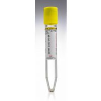 Tube sous vide Vacutest® en PET 9,5ml/10ml pour urine sans additif fond conique bouchon jaune stérile