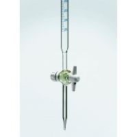 Burette en verre MBL® 50ml classe B, tolérance 0,1ml, avec robinet en PTFE