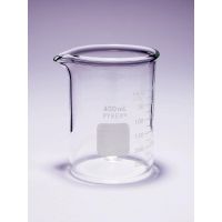 Bécher en verre Pyrex® parois épaisses 1L forme basse, bords renforcés avec bec verseur