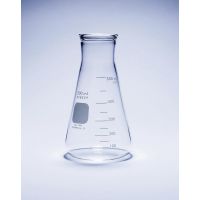 Fiole erlenmeyer en verre Pyrex® 2L usage intensif col large graduations blanches