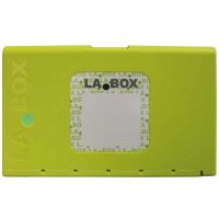 Coffret de transport LA.BOX vert pistache pour 6 tubes 5/7ml, 1 tube 10ml et accessoires de prélèvement