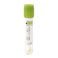 Tube sous vide Vacutest® en PET 4ml/5ml pour urine avec acide borique haute solubilité bouchon vert kaki stérile