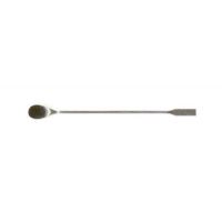 Spatule double cuillère plate en acier inox L. 224mm