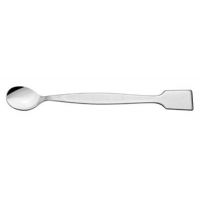 Spatule double cuillère forme large en acier inox L. 300mm  