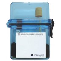 Boîte de transport étanche en polystyrène Minibox XL pour 7 tubes 5-10ml 120x45x110mm, bleue LABELIANS