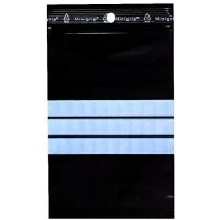 Sachet simple poche 100x150mm noir opaque avec plage d'écriture Minigrip®